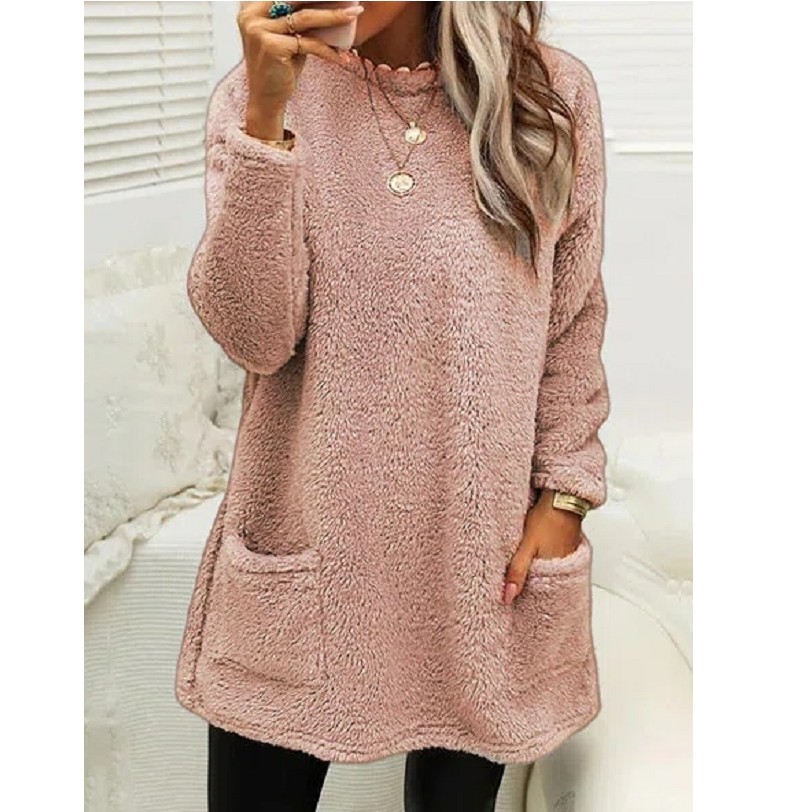 Women's Hoodie Long Sleeve Hoodies & Sweatshirts Pocket Casual Solid Color display picture 2