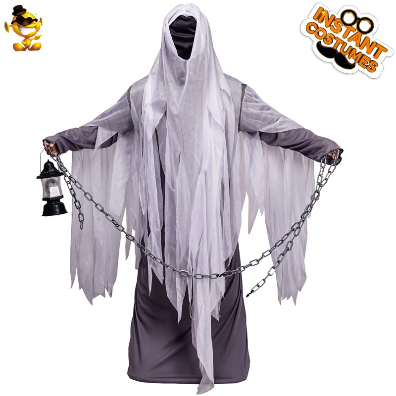 Hombre grande horror fantasma sin rostro traje de Halloween etapa Cosplay linterna fantasma distribución al por mayor