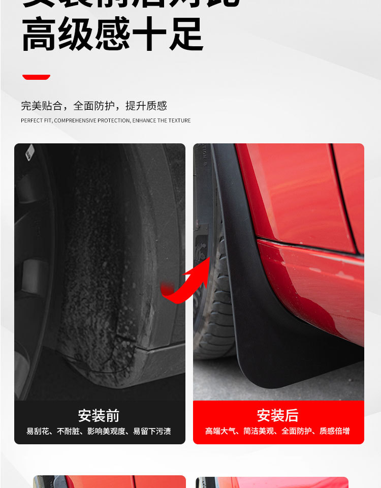 Suitable for Tesla's New Version of Fender Tpe Hidden Original Model 3 New Version of Fender Anti-Splash