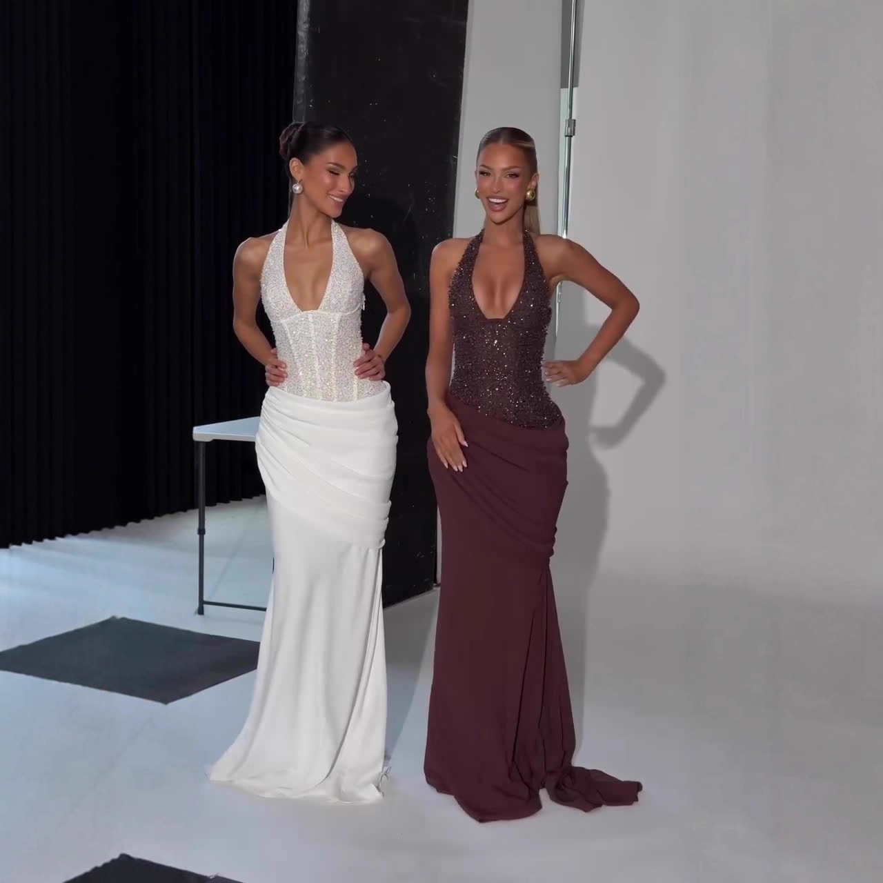 2025 New Cross-Border Foreign Trade Women's Clothing European and American Amazon Elegant Tube Top Sequin Stitching Tight Party Evening Dress