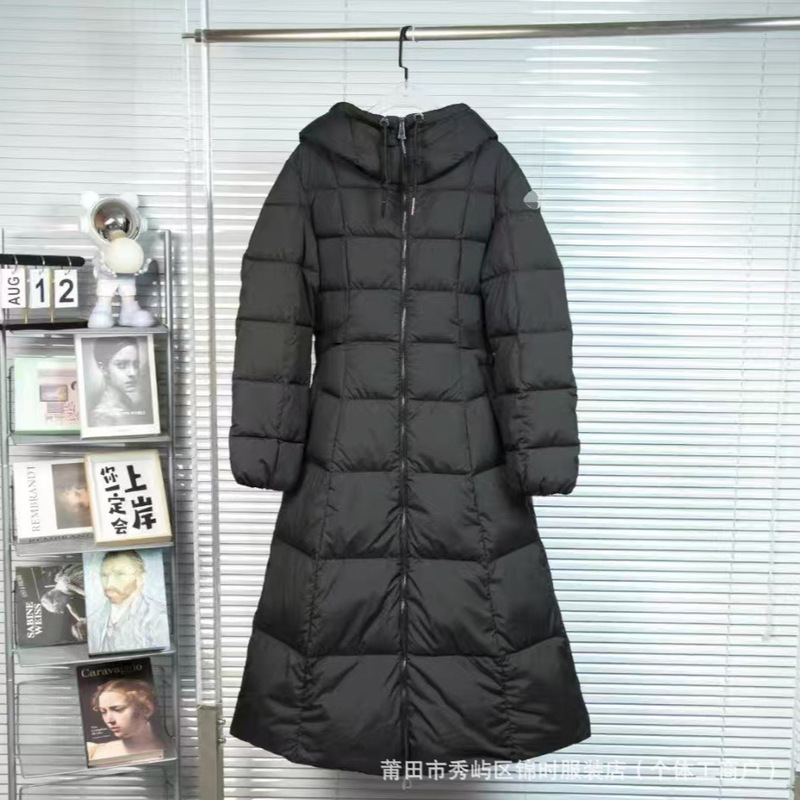 莆田高端蒙家羽绒服在逃公主加长款收腰外套冬季新款女士连帽百搭|undefined