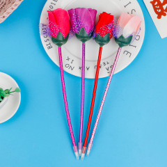 Cartoon Pen Rose Creative Ballpoint Pen Wholesale Cute Gift Personalized Korean/Japanese Stationery Elementary School Prizes