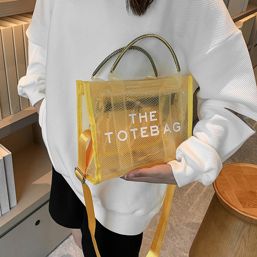 European and American printed letter handheld tote bag  new autumn texture wide shoulder bag ins crossbody women's bag