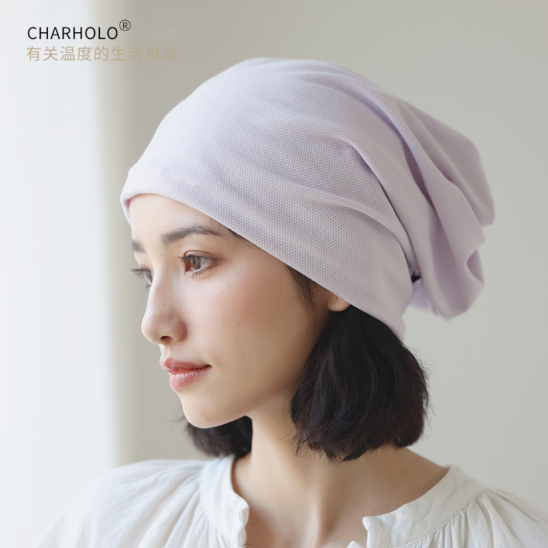 Charholo春の夏の産婦の月子帽子の純色の山の帽子の頭巾のヘアバンドの両用のマフラーの寝帽子の頭の帽子|undefined