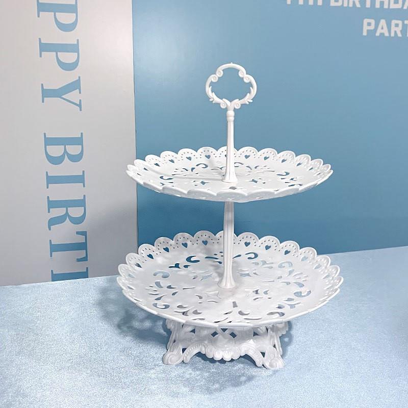 Tabla de descanso de té bandeja de pastel de aniversario decoración tabla de postres estante de exhibición de té de la tarde estante de dulces platos de recepción