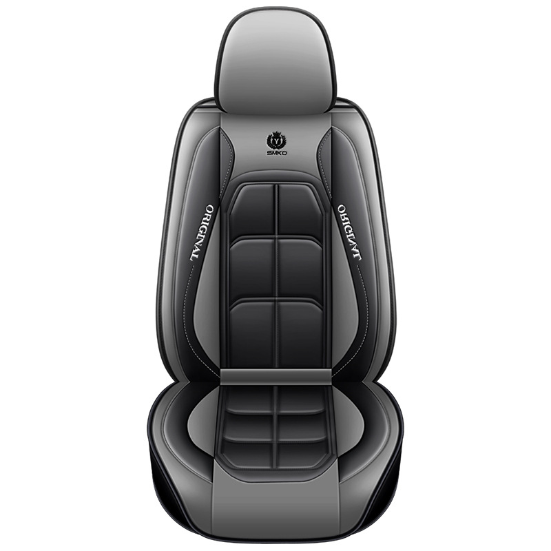 Seat cushion, seat cover — Universal Full Surround Leather - front-single-elegant-gray