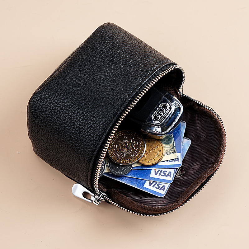 Mini damas de piel suave lichi cuadrado cuerdas pequeñas bolsas de cambio creativas de piel suave lápiz labial pequeños objetos