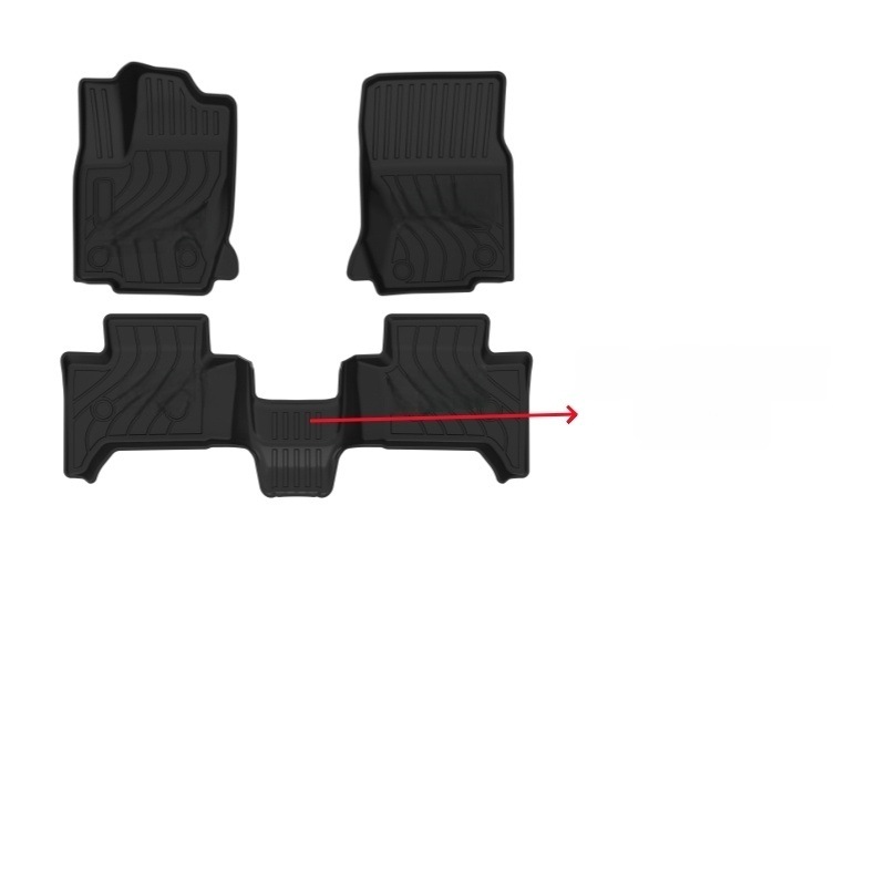 Lexus LEXUS 2024 Lexus GX/GX550H/GX550 Car TPE Floor Mats Rubber Waterproof Carpet (Universal Foot Pad) - with-plastic-shell-on-second-row-overpass-surface-lhd-left-hand-drive-24-lexus-gx550-five-seater-5-seater-single-layer-tpe-floor-mat