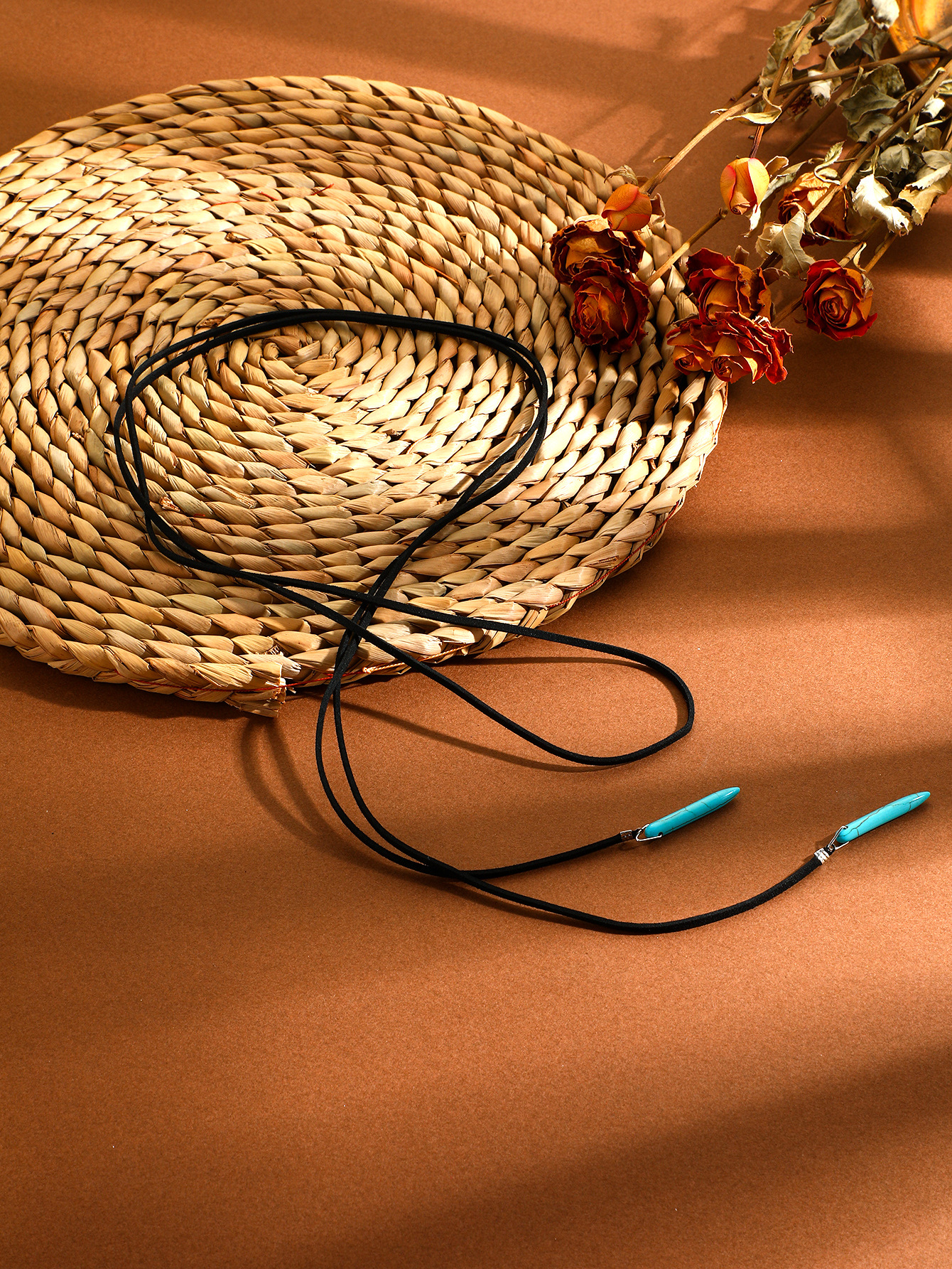 Heißer verkauf Bohemian ethnischen stil herbst und winter schmuck türkis anhänger retro halskette pullover kette_voghion.com