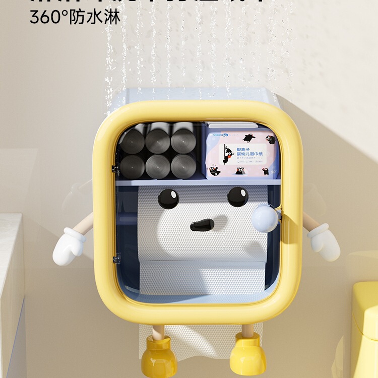浴室トイレットペーパーボックスティッシュボックス壁掛けトイレットペーパーホルダーロールトイレットペーパー収納ラックトイレットペーパーボックス|undefined