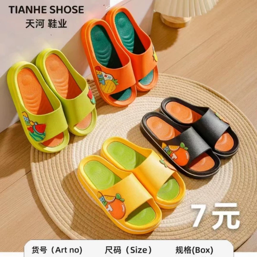 2023 новые Нескользящие тапочки, милые фрукты, толстые мягкие Мультяшные Нескользящие сандалии, пара, мини-пара для дома