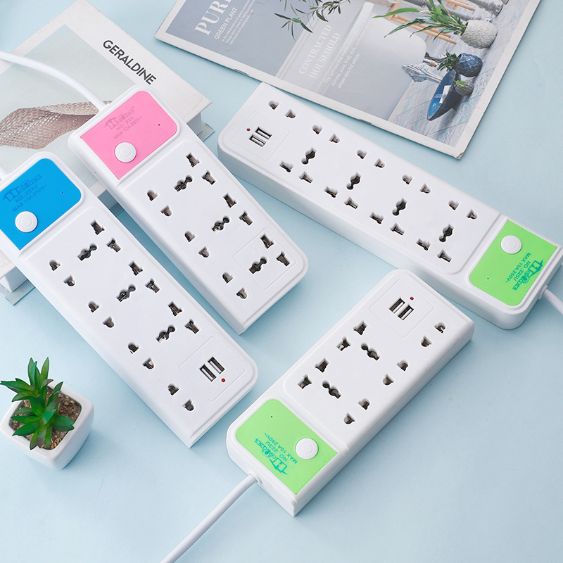 多插位非洲中东出口外贸外销3 4 5排三四五插位电源USB插座插线板