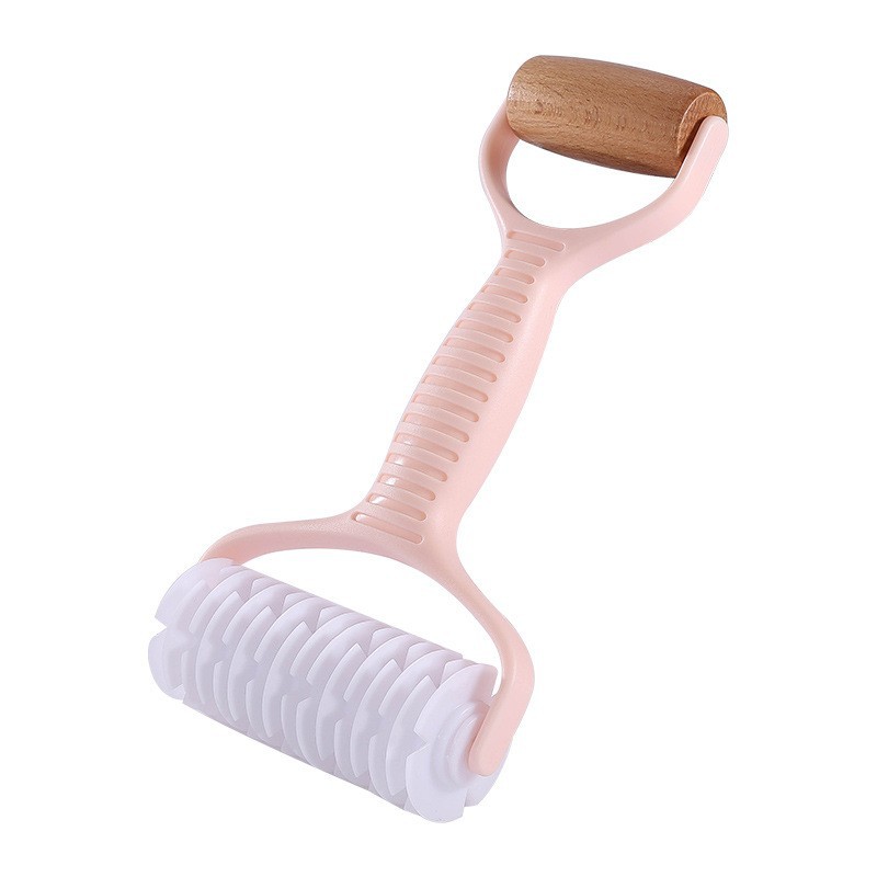 Manufacturer double-ended roller rolling pin pizza grid mesh knife pizza hob two-in-one flour stick