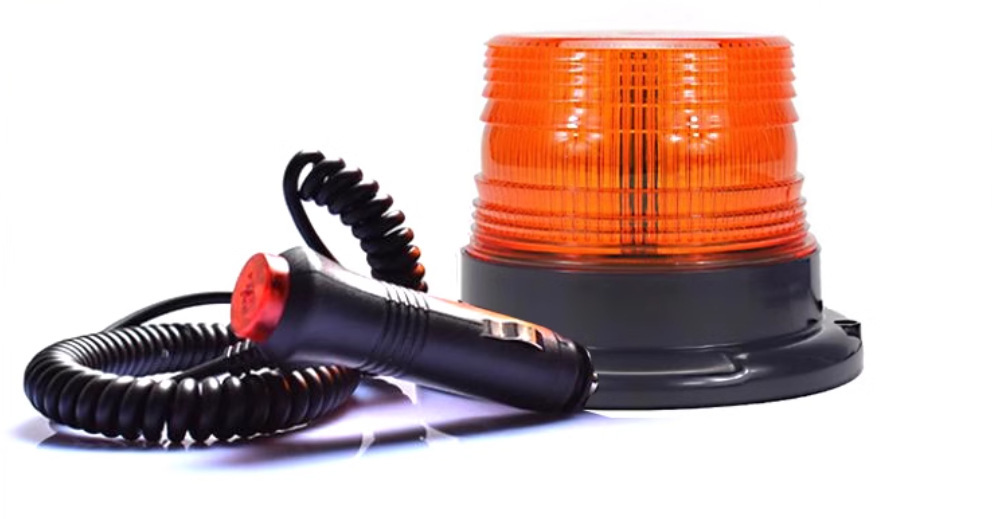 Car Strobe Warning Light 10-80V Small Yellow Light for Construction Vehicles, Forklifts, and Emergency Vehicles Roof Lights