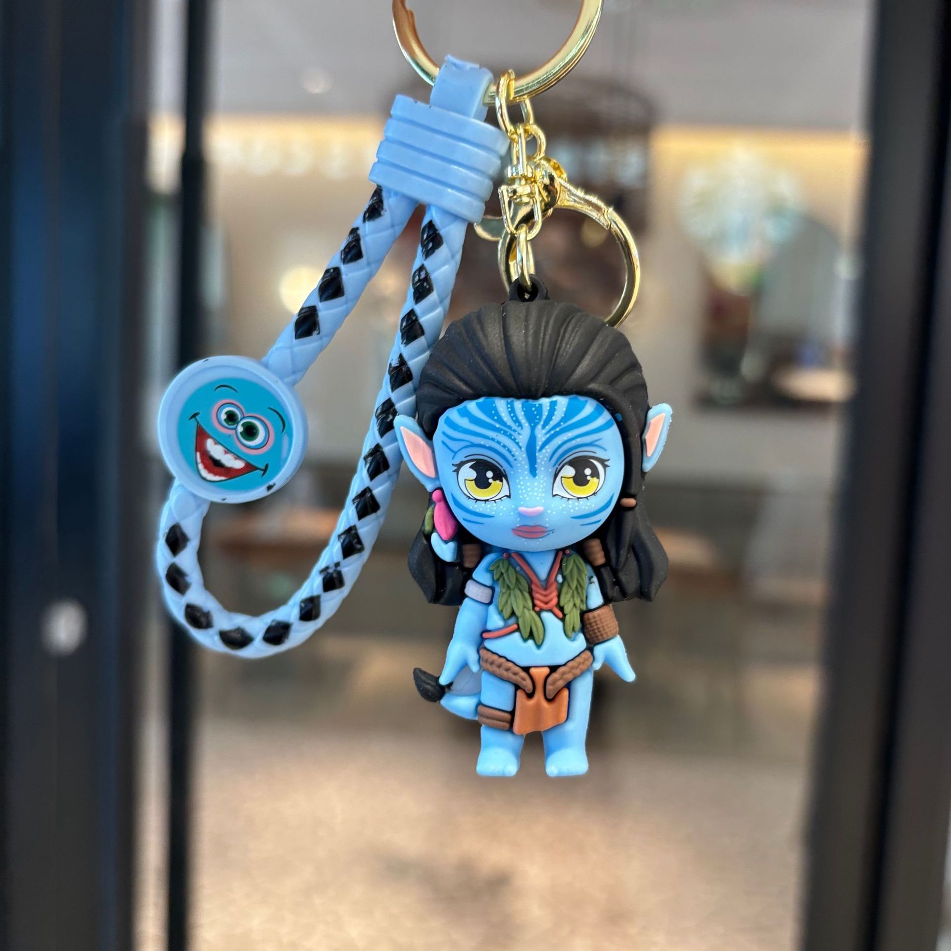 Creativo de dibujos animados avatar llavero de silicona tridimensional bolso de muñeca pareja colgante llavero de coche regalo