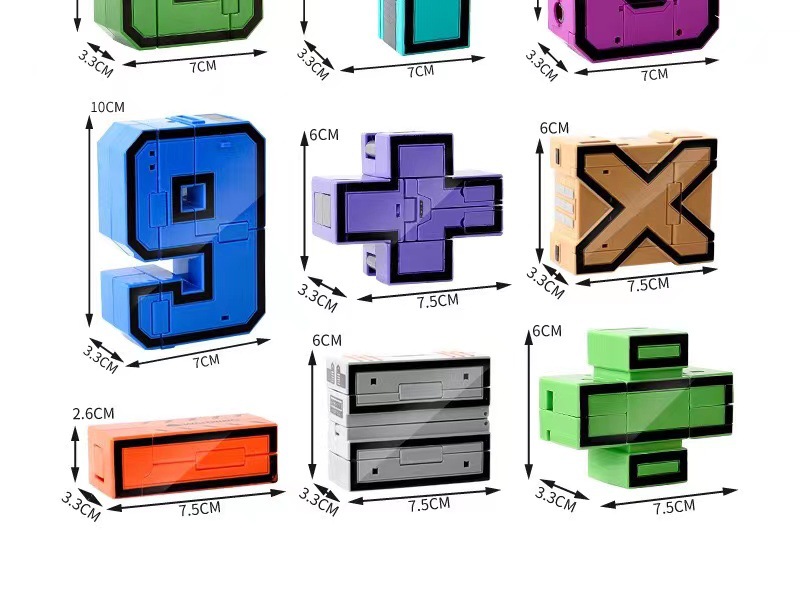大号数字变形机器人玩具