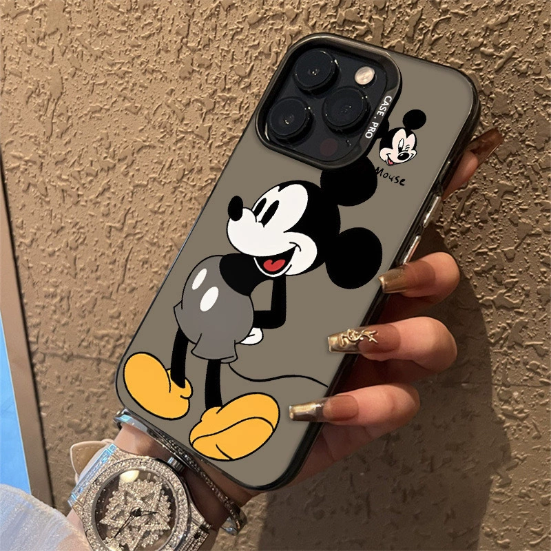 Совместимый мультяшный чехол для телефона Apple, металлический чехол для iPhone 14/15 Plus/13 Pro Max