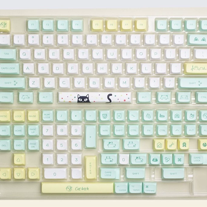 Странный кот: колпачок XDA, материал PBT, подходит для 108/104/100/98/87/82/68/64/61