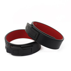 Lijian Weightlifting Waist Belt Pure Black Waist Support Belt Powerlifting Leather Waist Support Sports Protective Gear Wholesale