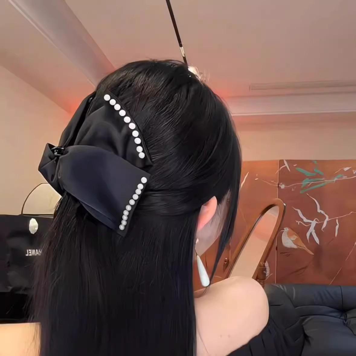 Clip de agarre de arco flotante delicado clip de cabello de alta gama para mujeres en la parte posterior de la cabeza clip de tiburón clip de cabello clip de cola de caballo clip de cabello