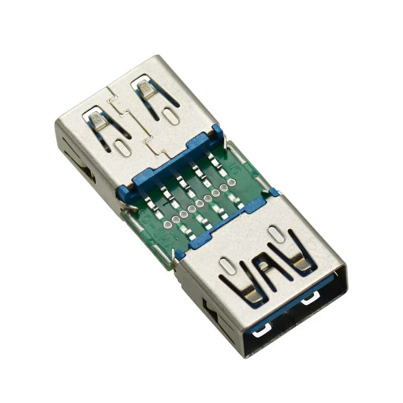 USB3.0 A мама на 3.0 мама, двувходная плата, прямой боковой разъем, длина ротора 32.0 мм, реальный 10 г, передача данных