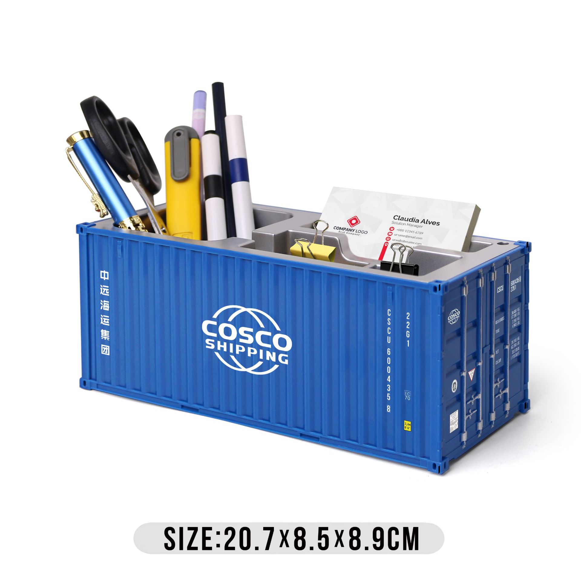 1:30 Mini simulación modelo de contenedor logotipo personalizado escritorio de oficina tarjeta de presentación portalápices caja de almacenamiento