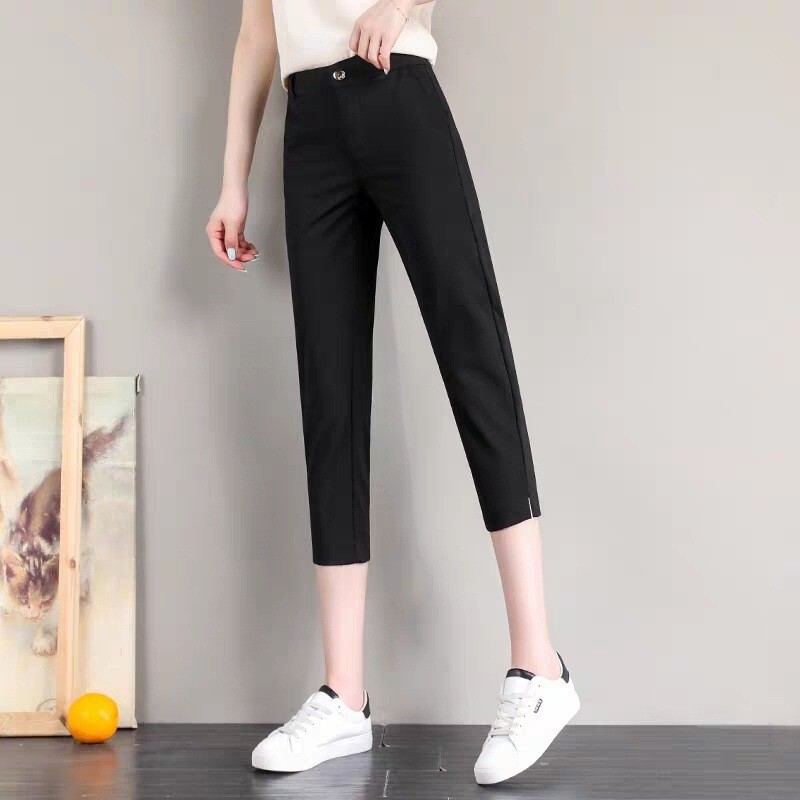 Women's Summer Thin Cropped Shorts 2026 New Style Plus-Size Loose High-Waisted Casual Versatile Suit Pants