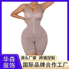 外贸TK SHEIN新款束腰塑身美体衣带胸衣前排扣收腹提臀连体塑身衣
