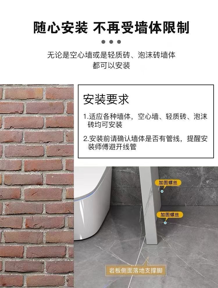 Modern and simple marble double-basin bathroom cabinet combination, washbasin, public bathroom, floor-standing bathroom undefined