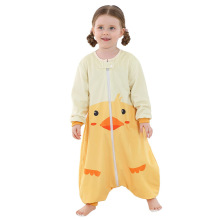 定制婴儿睡袋长袖带脚冬季襁褓可穿毛毯男孩女孩