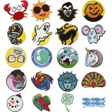 外贸刺绣补丁独角兽太阳布贴绣花章衣服箱包装饰绣花贴服装辅料