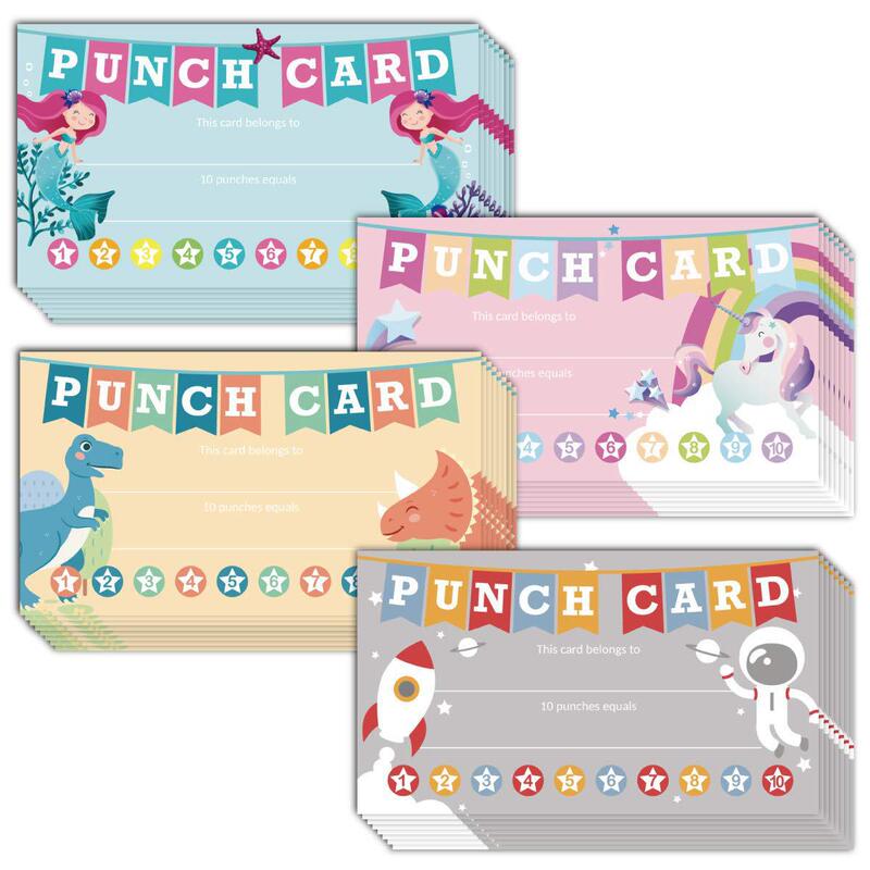 50 sheets/pack incentive loyalty reward card teacher behavior punch card children's home school classroom supplies incentive
