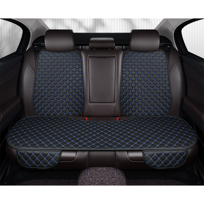 Car Seat – Universal Seat cushion, seat cover - four-point-star-black-blue-rear-row