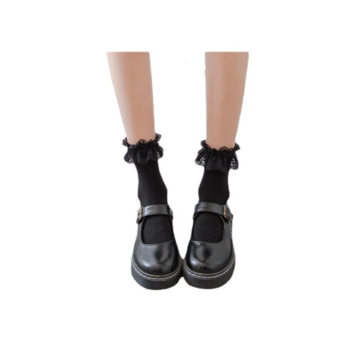 Socks for women Japanese JK uniform Lolita mid-calf socks mesh large lace little girl thin Zhuji socks