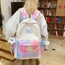 2025新款潮可爱星星双肩包高颜值初高中生书包大容量轻便学生背包