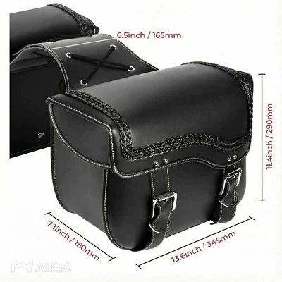 Motorcycle trunk High-End Leather Motorcycle Side Bag