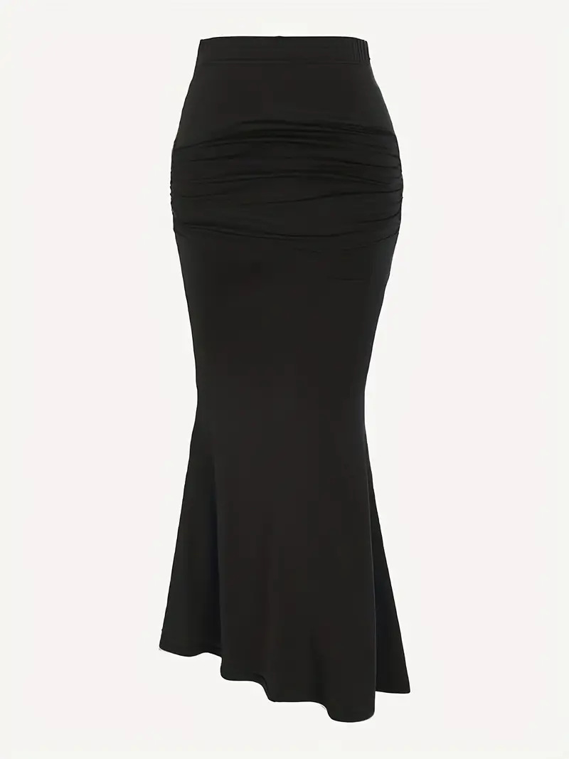 309g Weight Maxi Long Dress Dress Length Type Hip Skirt Dresses Type Polyester Fabric Type Mid Waist Waist Line Stretchy Elasticity Holiday, Daily, Date Occasion Skinny Fit Type Solid Color Pattern Summer Season Women's Gender Pleated Design Streetwear Style Summer Streetwear Solid Color Polyester Maxi Long Dress Skirts 1