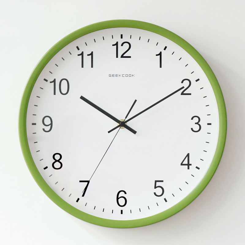 越境新商品知能感応音控led夜光掛け時計: 太陽シンプル創意家庭金属時計灯