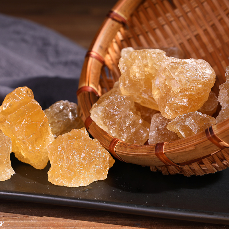 Ice Crystal Authentic Old Rock Sugar Yellow Rock Sugar Plum Liqueur Sugarcane Small Granulated Sugar Large Block Sugar Bottled 1250g