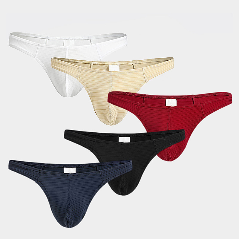 Junkumei Men's Underwear European American Export Ice Silk Breathable Thong G-String Men's Thong Direct From Manufacturer Wholesale Dropshipping