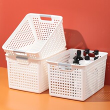 533AAE.洞洞篮 经典款杂物整理筐带提手可视化收纳篮大号储物箱