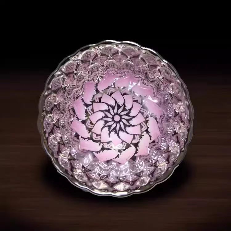 Jianzhan生放送窯開き金蓮茶碗 カラフル孔雀杯 窯変茶碗 茶碗 ファンタジーロータスカップ Jianzhan主|undefined