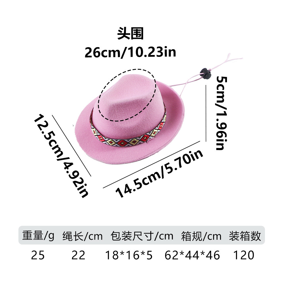 Conjunto de sombrero vaquero y pañuelo para perros, estilo occidental, popular transfronterizo, mini sombrero para gatos, venta al por mayor.