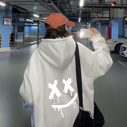 Men's Fall/Winter Hooded Sweatshirt with Pom-Pom, Fleece Lined, Trendy, Ins Style, Loose and Casual, Couple Hooded Sweatshirt Top