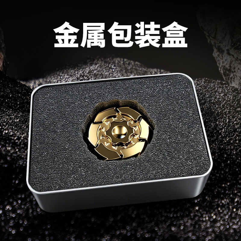 Nueva aleación de explosión de absorción de uñas de punta de dedo giroscopio tecnología negra dedos descompresión juguetes caja de regalo artefacto cool