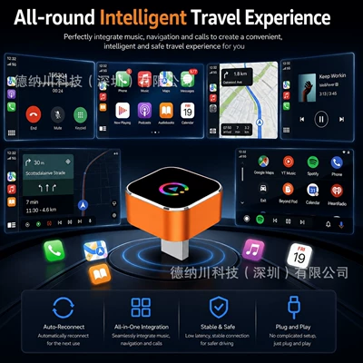Adapter Two-In-One Car – Simsiz CarPlay və Android Auto
