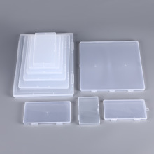 跨境扁盒透明塑料收纳盒拼图画笔储存盒桌面文件票据整理盒包装盒