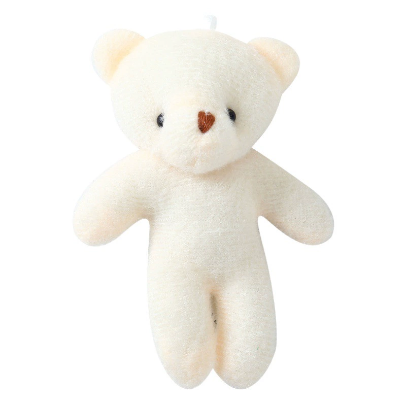 Плюшевая игрушка соединенный голый медведь брелок для рюкзака кулон бежевый маленький медведь кукла большая голова соединенный Медведь кукла