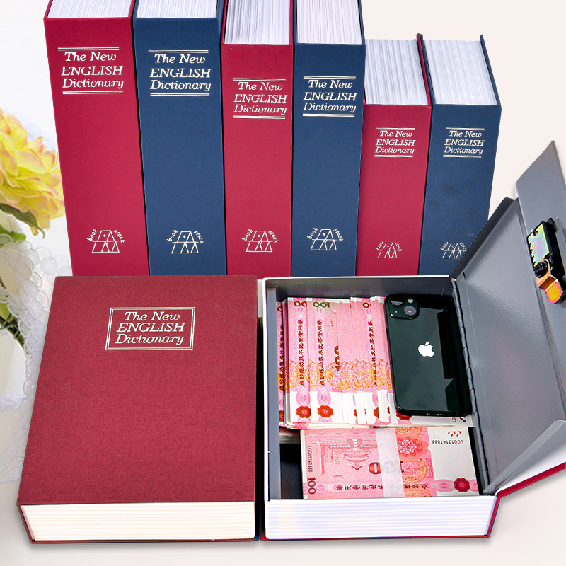 Simulated Book Safe Box Password Iron Box Creative Ornaments Money Storage Box Office Desktop Home Anti-Theft Box Simulated Book Safe Box Password Iron Box Creative Ornaments Money Storage Box Office Desktop Home Anti-Theft Box