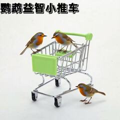 セキセイインコのおもちゃ、オーキア・アカギリ、中型および大型の鳥の訓練用教育用品、ショッピングカート、鳥の噛みつき
